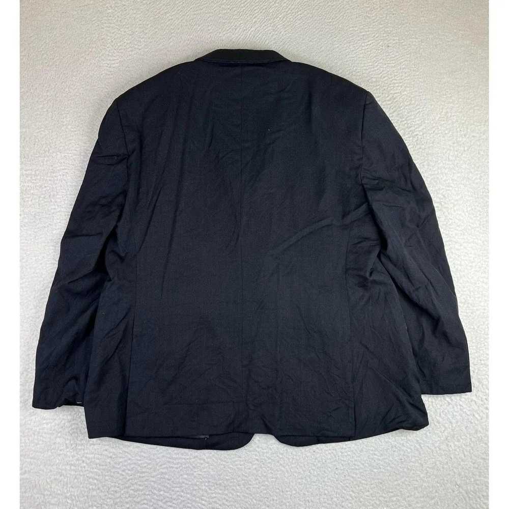 Pronto Uomo Platinum Blazer Mens 50R Black 2 Button‎ Suit Jacket Wool Indonesia